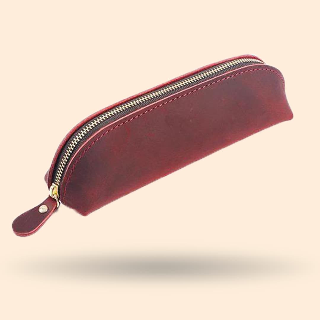 crazy horse leather pencil case, pouch, genuine leather, Sophistik