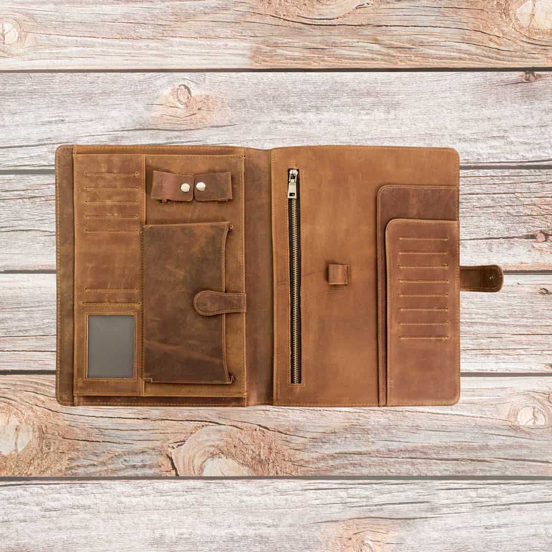 Leather portfolio Genuine Crazy Horse leather padfolio - Sophistik