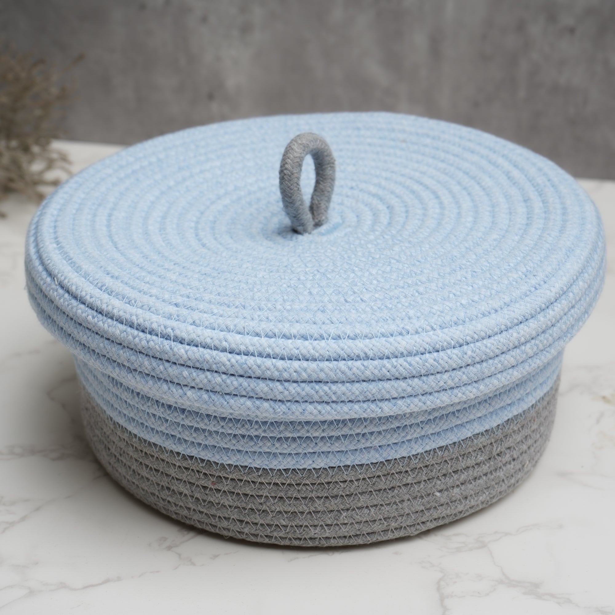 These chic multifunctional baskets are made of 100% cotton rope and are designed to suit any room.  Made from 100% eco-friendly material: cotton rope.  100% handmade.  Exclusive to Sophistik