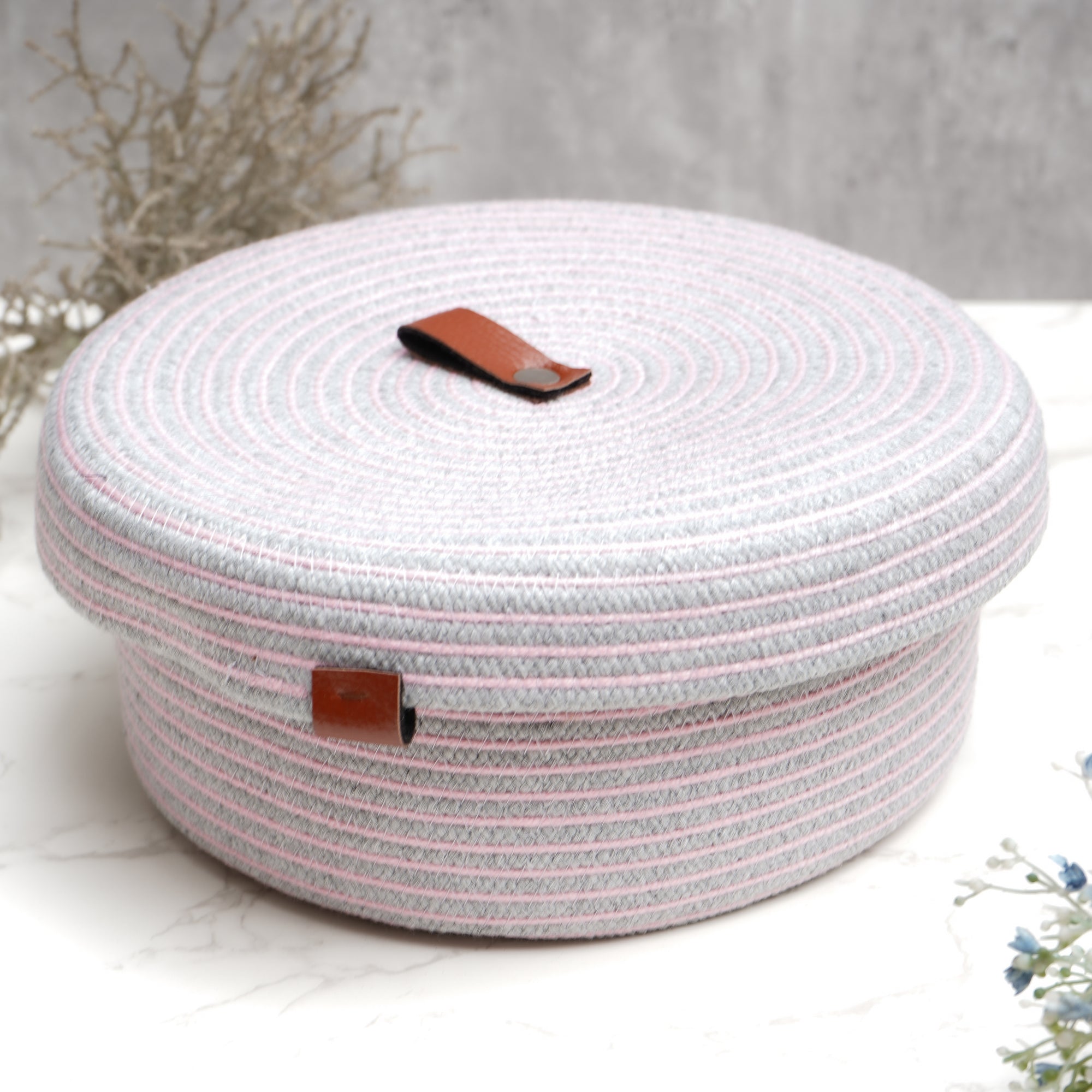 These chic multifunctional baskets are made of 100% cotton rope and are designed to suit any room.  Made from 100% eco-friendly material: cotton rope.  100% handmade.  Exclusive to Sophistik