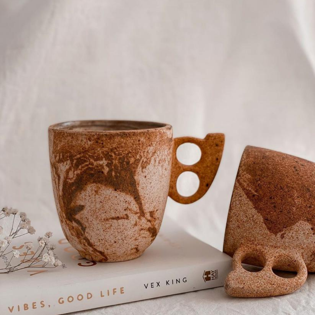 hand thrown coffee tea mug cup Sophistik stoneware handmade