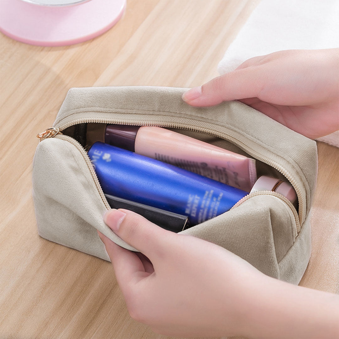 large velvet makeup bag Sophistik, large travel size make up bag
