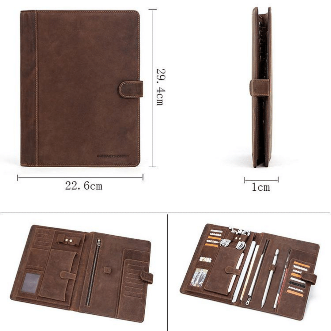 gift for him, gift for boss, on boarding gift, birthday gift for him, crazy horse compendium, portfolio, Sophistik