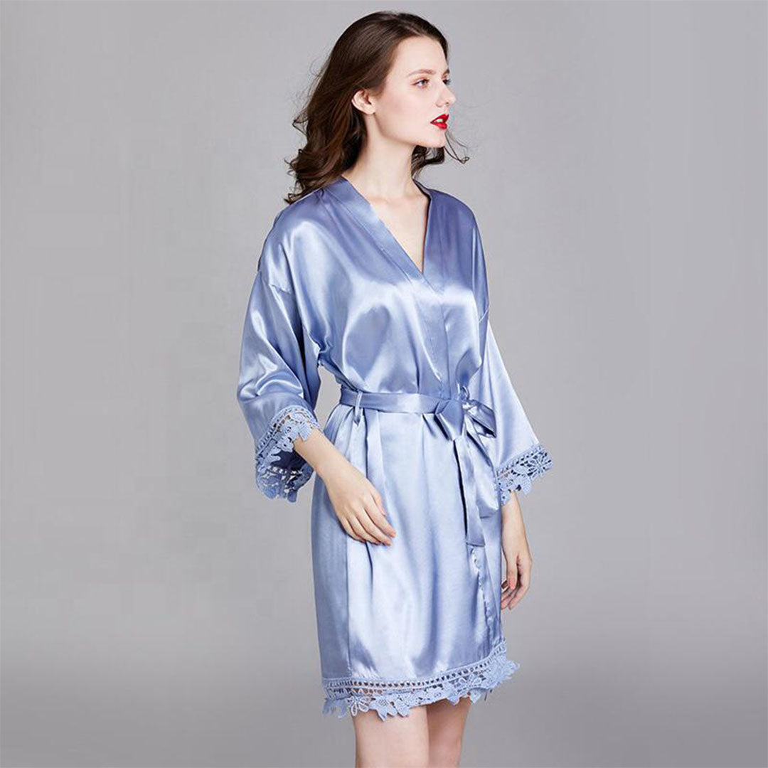 Satin silk robe, high quality robe with lace, Sophistik, gift for her, gift for mum, gift for daughter