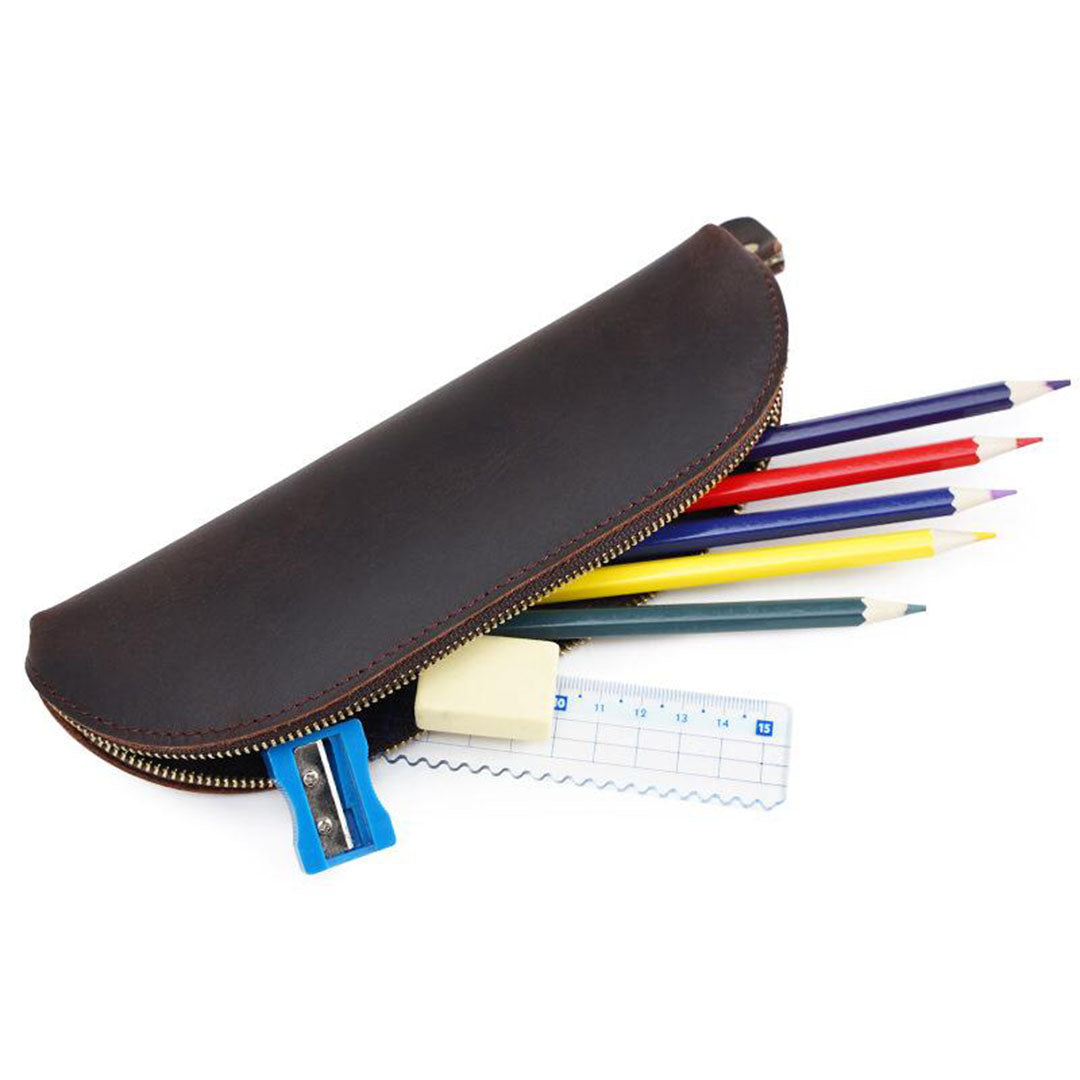 crazy horse leather pencil case, pouch, genuine leather, Sophistik