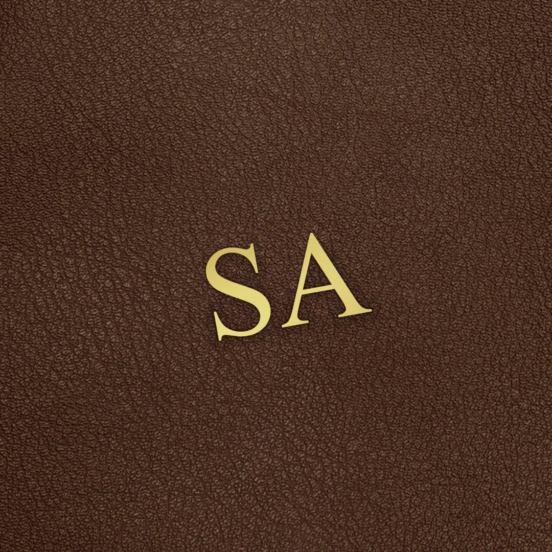 gold foil embossing on the wallet, Sophistik