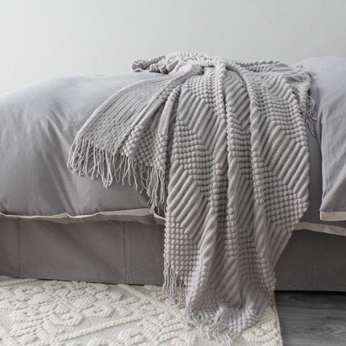 Minimalist Soft Throw 127cm*170cm  - Sophistik grey throw luxurious blanket